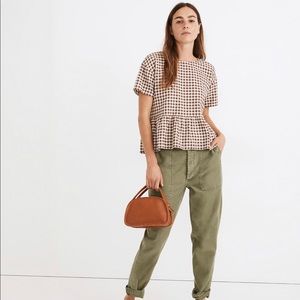 Madewell Medford Top in Textured Gingham